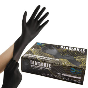 Manusi Nitril Negru 3,5g Examinare Medical Protectie Food, Nepudrat, Cutie 100 buc - L